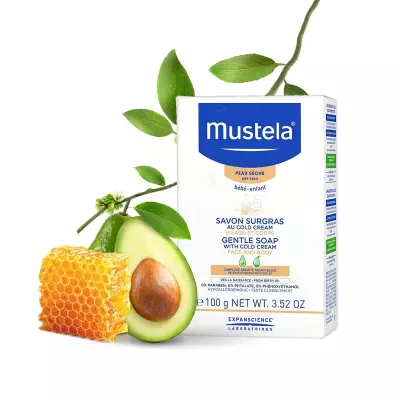 MUSTELA Savon surgras au cold cream à la cire d'abeille BIO