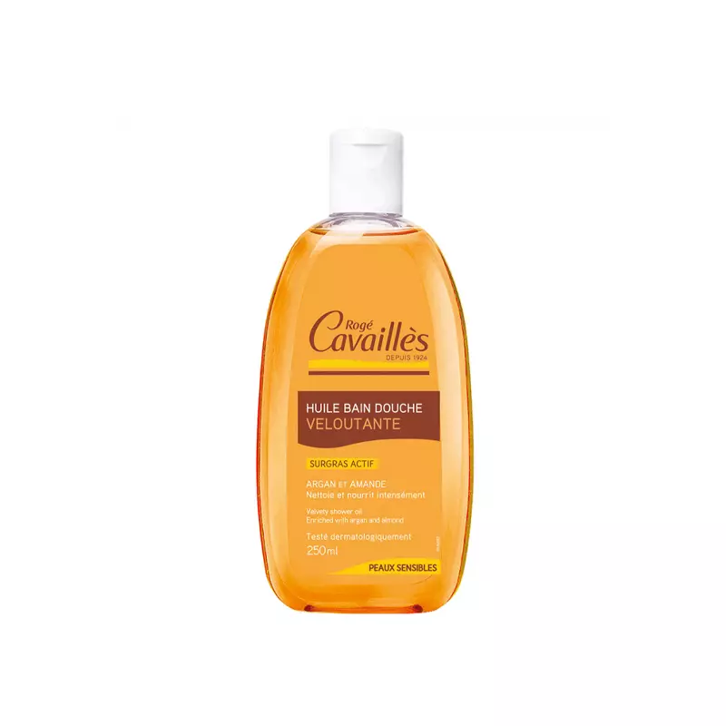 ROGE CAVAILLES Huile bain et douche veloutante huile d'argan et amande 