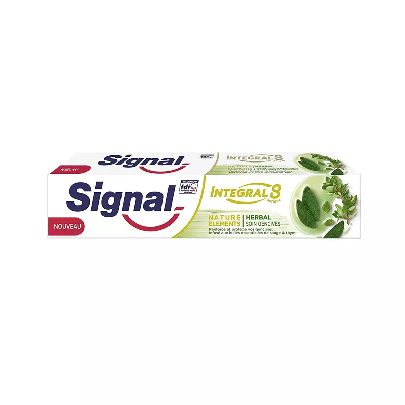 Signal Dentifrice integral 8 nature elements herbal soin gencives 