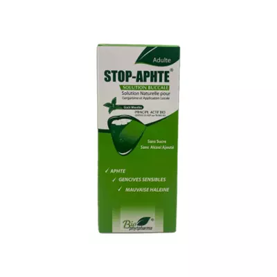 BIOPHYTPHARMA Stop-aphtes Adulte Solution buccale à la menthe 125 ml