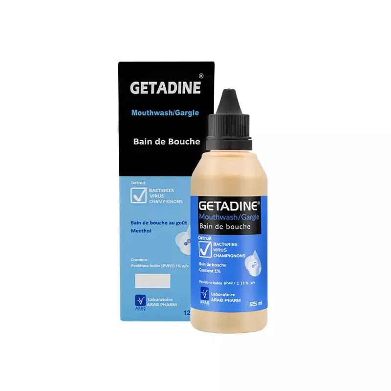 GETADINE Bain de bouche au goût menthol 125 ml