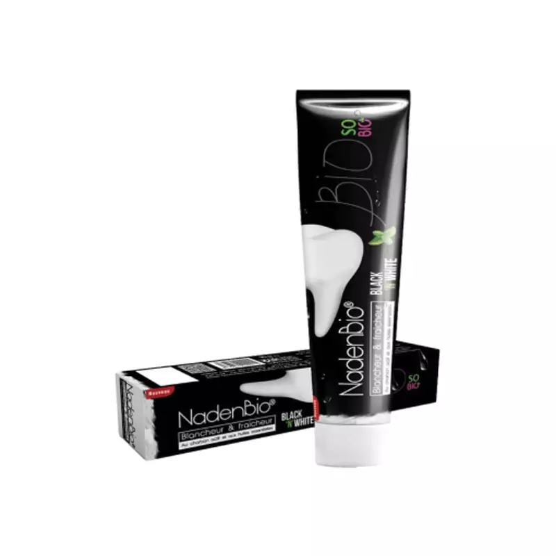 SO'BIO Nadenbio dentifrice BLACK 'N' WHITE Blancheur et fraîcheur