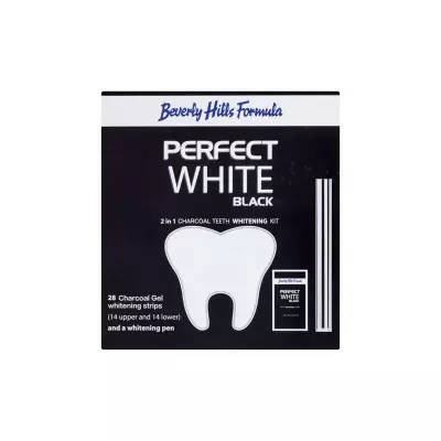 BEVERLY HILLS FORMULA Perfect white black 2in1 charcoal teeth whitening kit