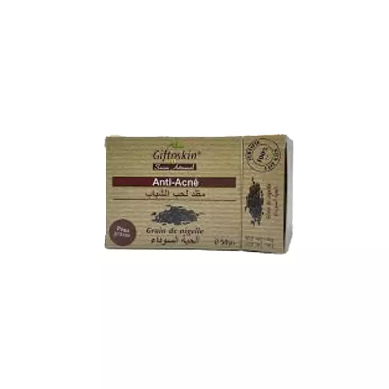 GIFTOSKIN Savon artisanal anti acnéiques aux grains de nigelle