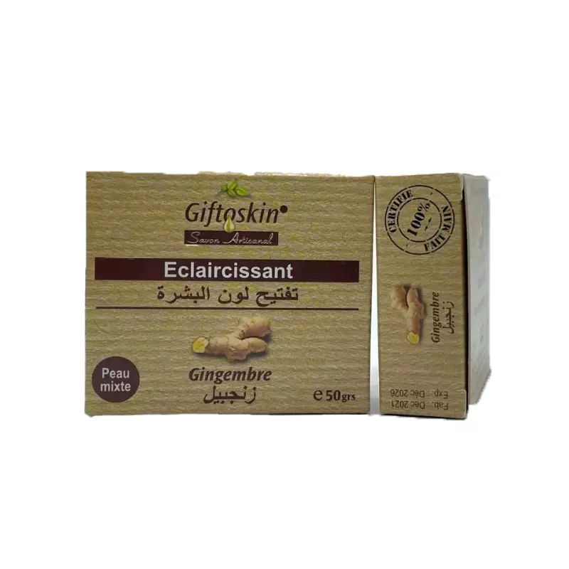 GIFTOSKIN Savon artisanal éclaircissant au gingembre