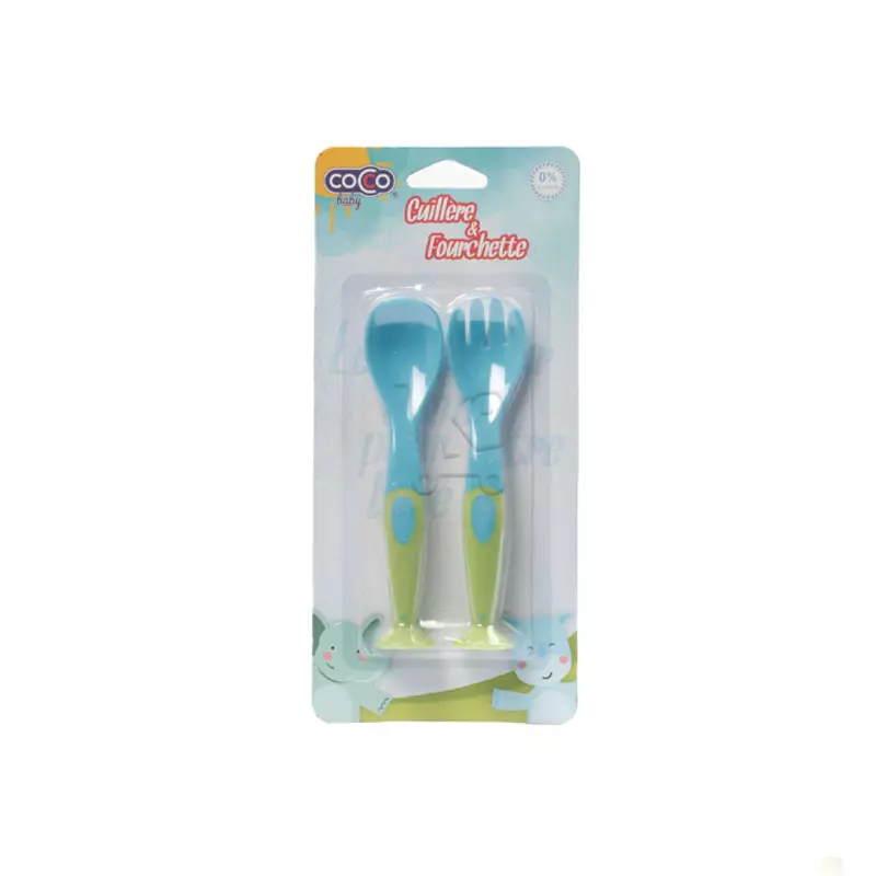 COCCO Baby Cuillère et fourchette en boite