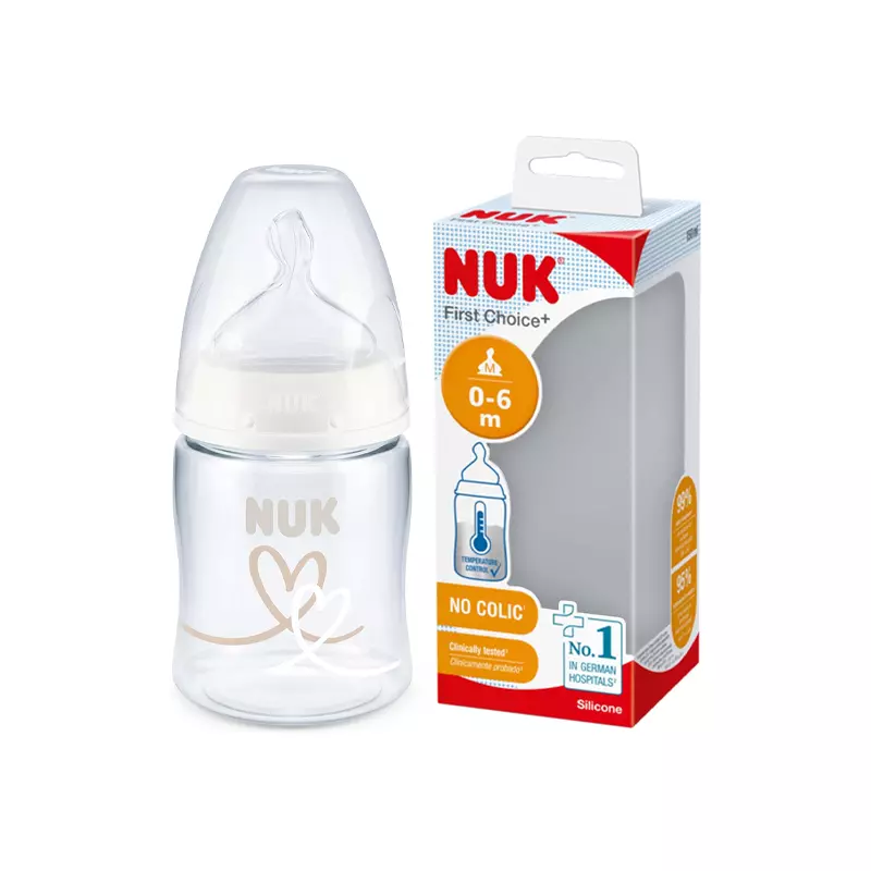 NUK Biberon en plastique first choice+ 0-6 mois